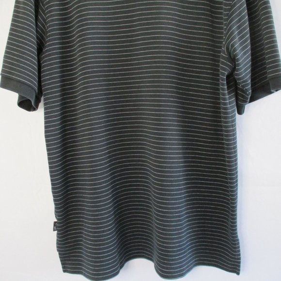 Adidas Climalite Men's Short Sleeve Black & White Striped Shirt Size Large - Picture 8 of 12